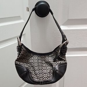 Stylish Black and Gray Coach Women's Bag